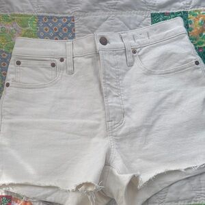 Madewell high waistedWomen's White Denim Shorts